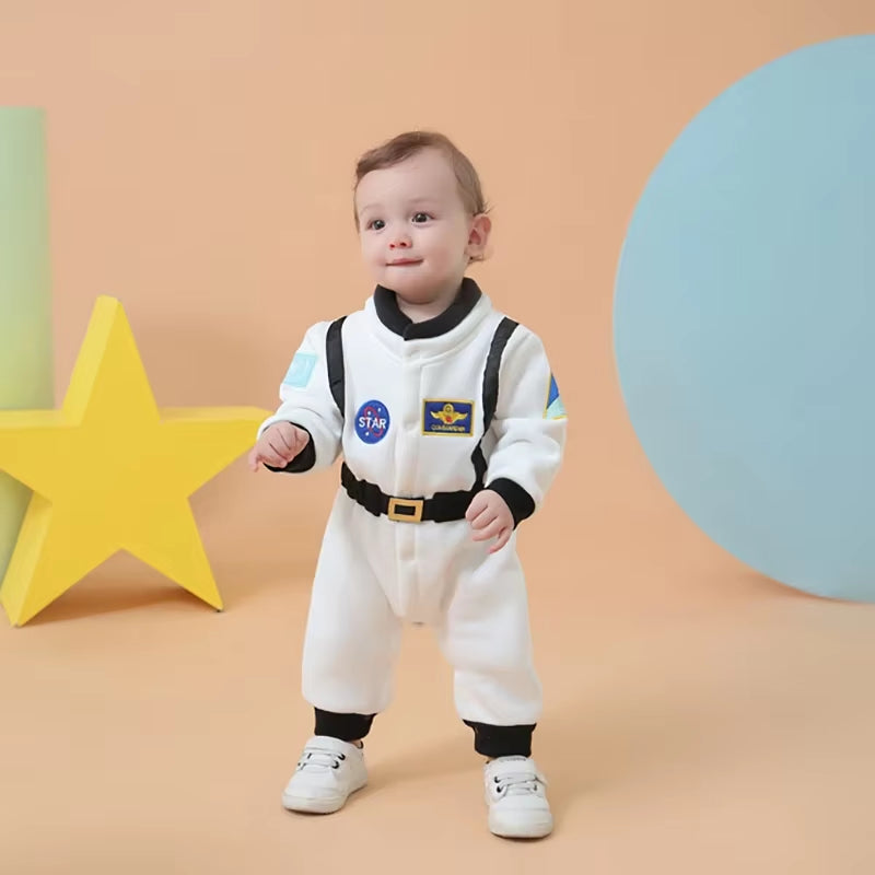 Astronaut Costume Space Suit Rompers for Baby Boys Toddler Infant Halloween Christmas Birthday Party Cosplay Fancy Dress