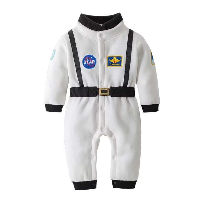 Astronaut Costume Space Suit Rompers for Baby Boys Toddler Infant Halloween Christmas Birthday Party Cosplay Fancy Dress