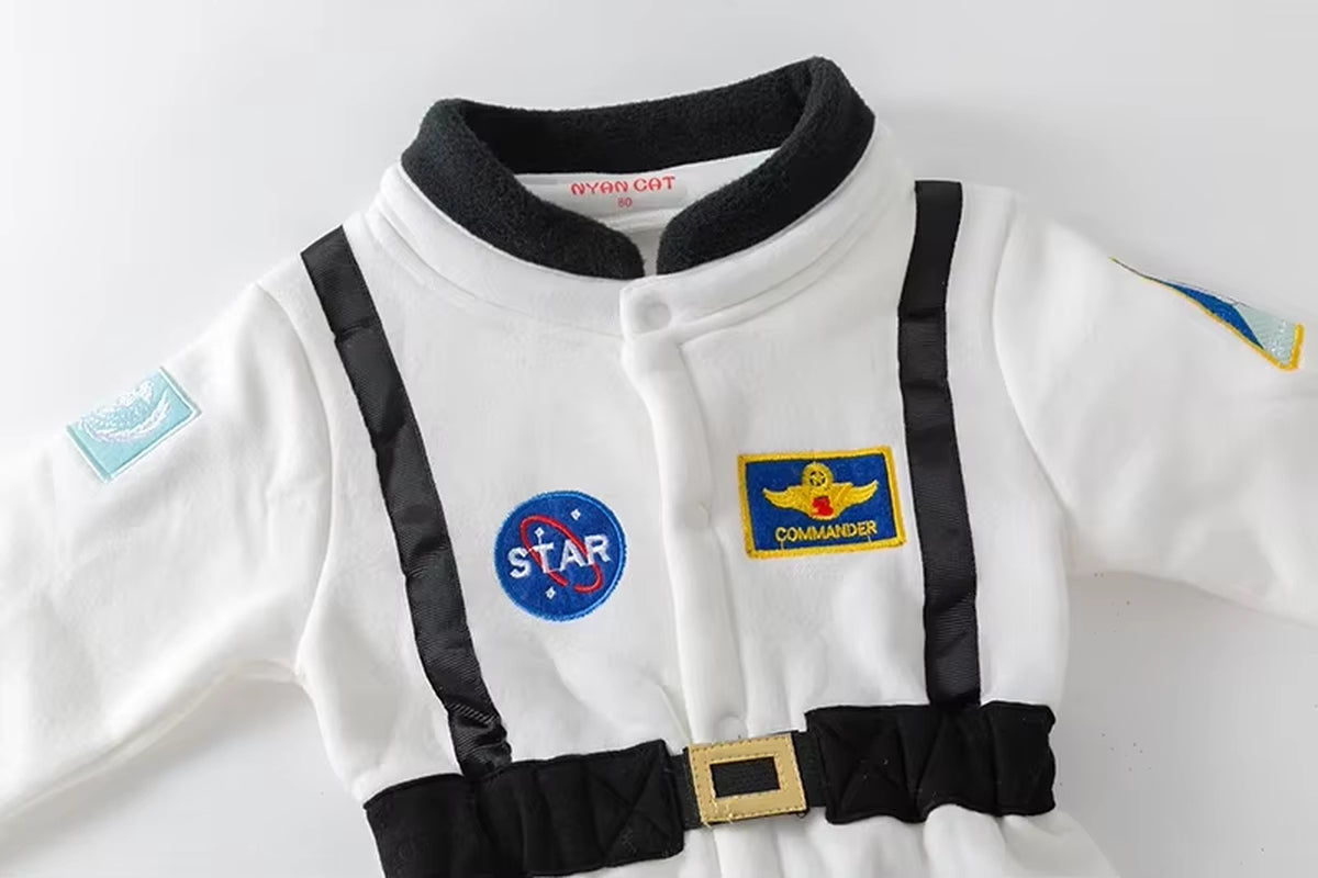 Astronaut Costume Space Suit Rompers for Baby Boys Toddler Infant Halloween Christmas Birthday Party Cosplay Fancy Dress