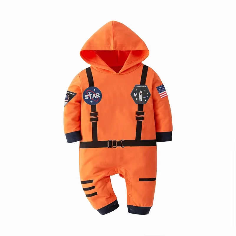 Astronaut Costume Space Suit Rompers for Baby Boys Toddler Infant Halloween Christmas Birthday Party Cosplay Fancy Dress
