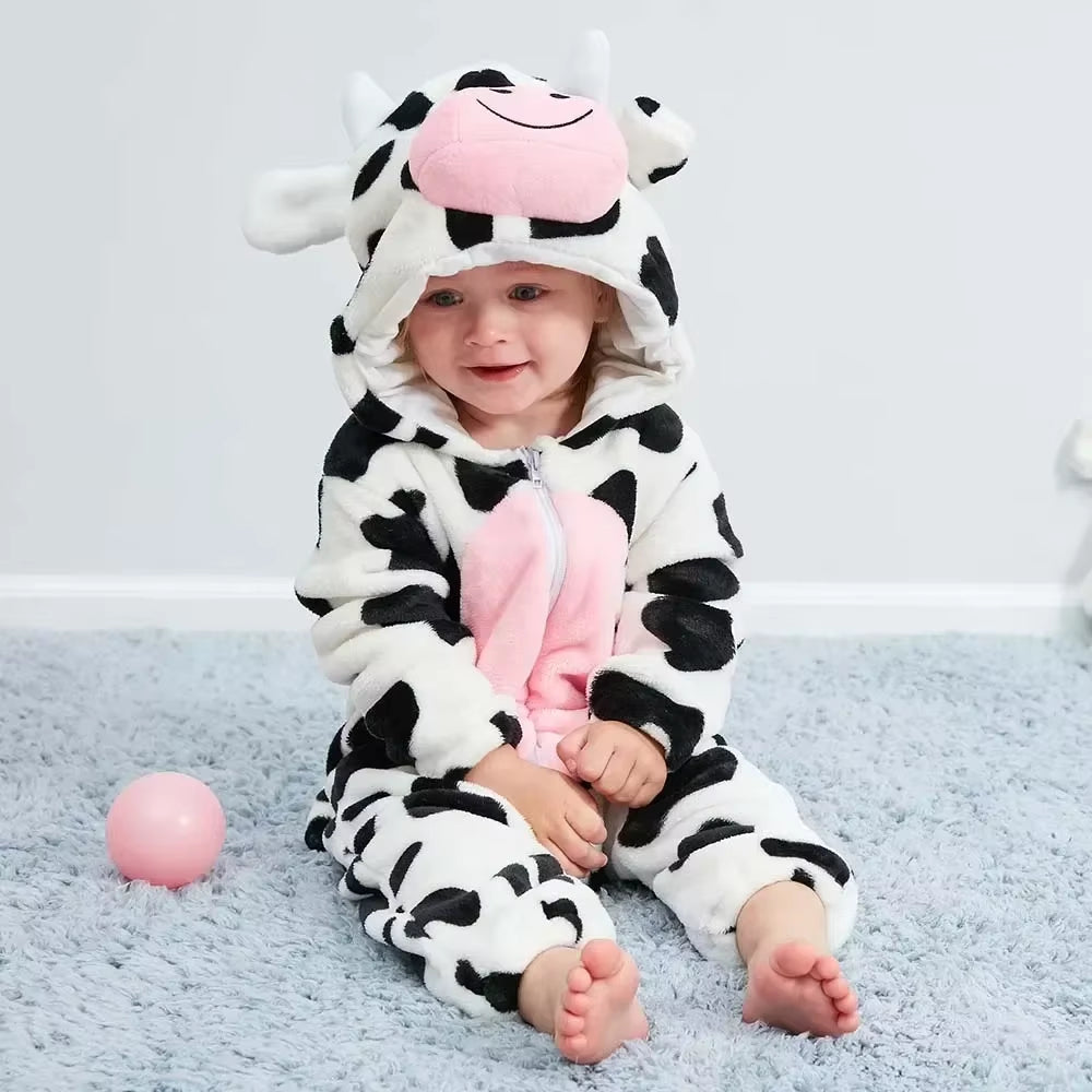 Baby Rompers Winter Kigurumi Lion Costume for Girls Boys Toddler Animal Jumpsuit Infant Clothes Pyjamas Kids Overalls Ropa Bebes