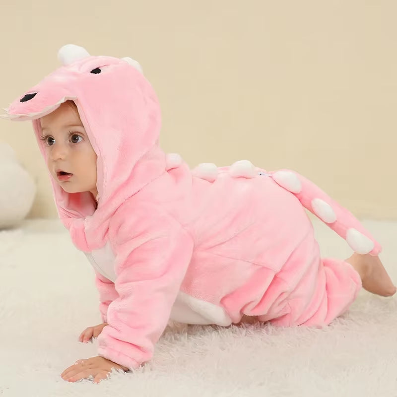 Baby Rompers Winter Kigurumi Lion Costume for Girls Boys Toddler Animal Jumpsuit Infant Clothes Pyjamas Kids Overalls Ropa Bebes