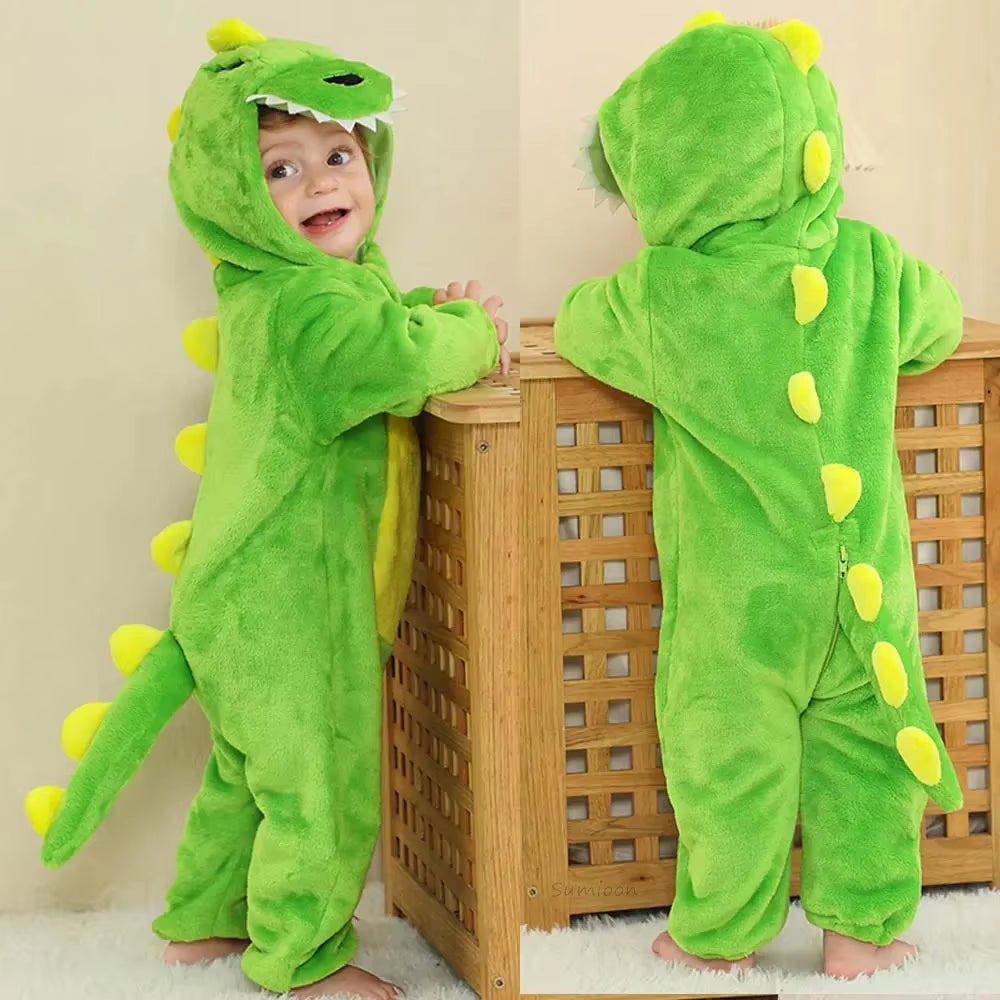 Baby Rompers Winter Kigurumi Lion Costume for Girls Boys Toddler Animal Jumpsuit Infant Clothes Pyjamas Kids Overalls Ropa Bebes