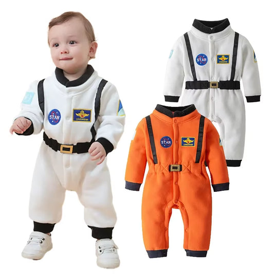 Astronaut Costume Space Suit Rompers for Baby Boys Toddler Infant Halloween Christmas Birthday Party Cosplay Fancy Dress