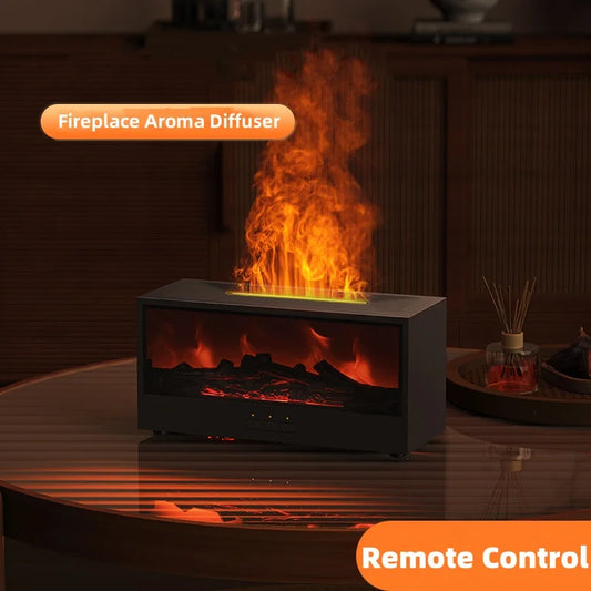 FlameGlow Aromatherapy Humidifier — 3-in-1 Fireplace-Inspired Essential Oil Diffuser
